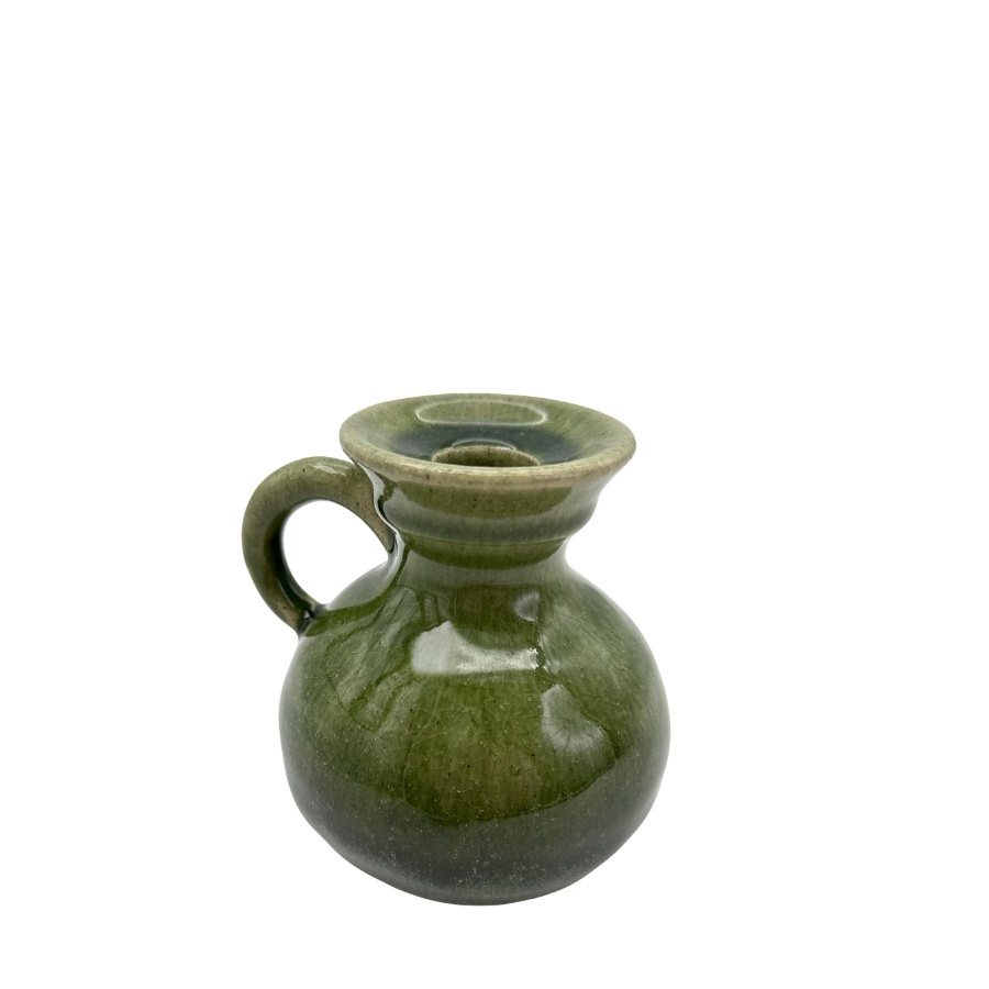 CANDLE HOLDER MOSSY GREEN
