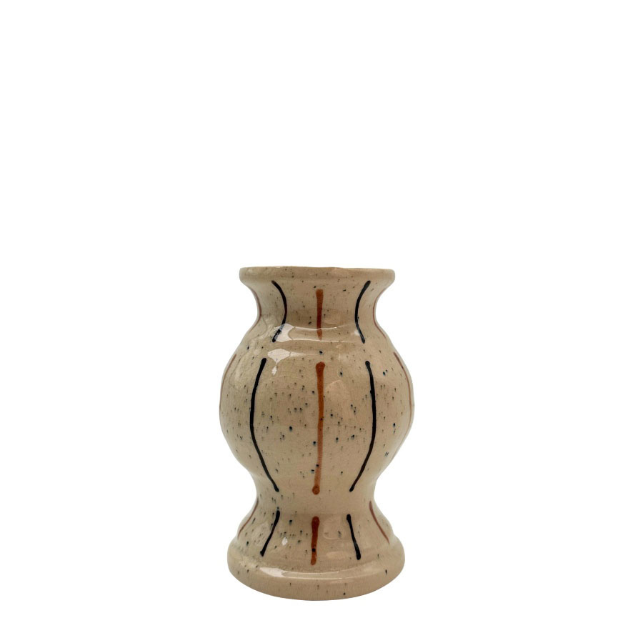 CANDLE HOLDER STRIPE ROUND