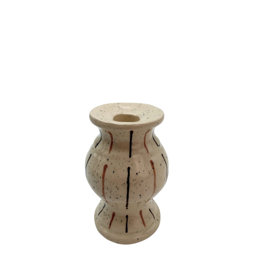 CANDLE HOLDER STRIPE ROUND