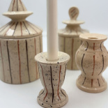 CANDLE HOLDER STRIPE ROUND CANDLE HOLDER STRIPE ROUND
