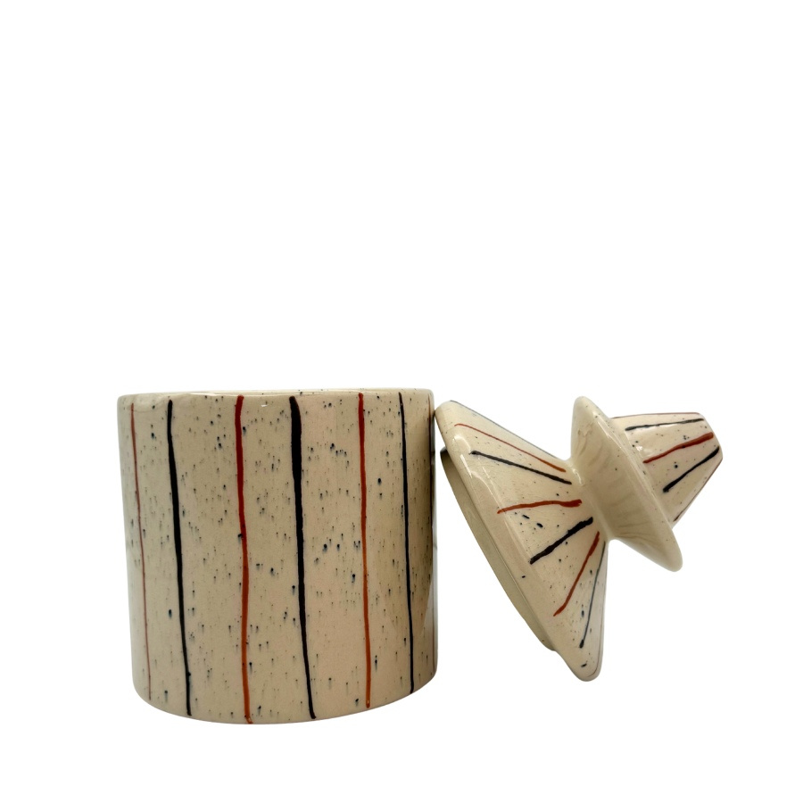 JAR STRIPE TILTED LID