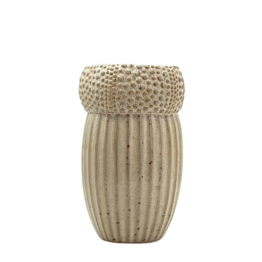 VASE ACORN XL BEIGE