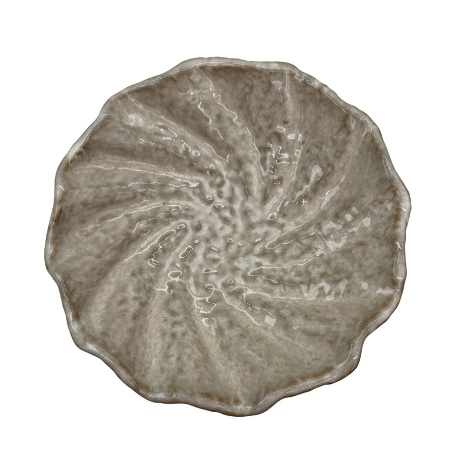 BOWL CHA STRIPED CREAM S