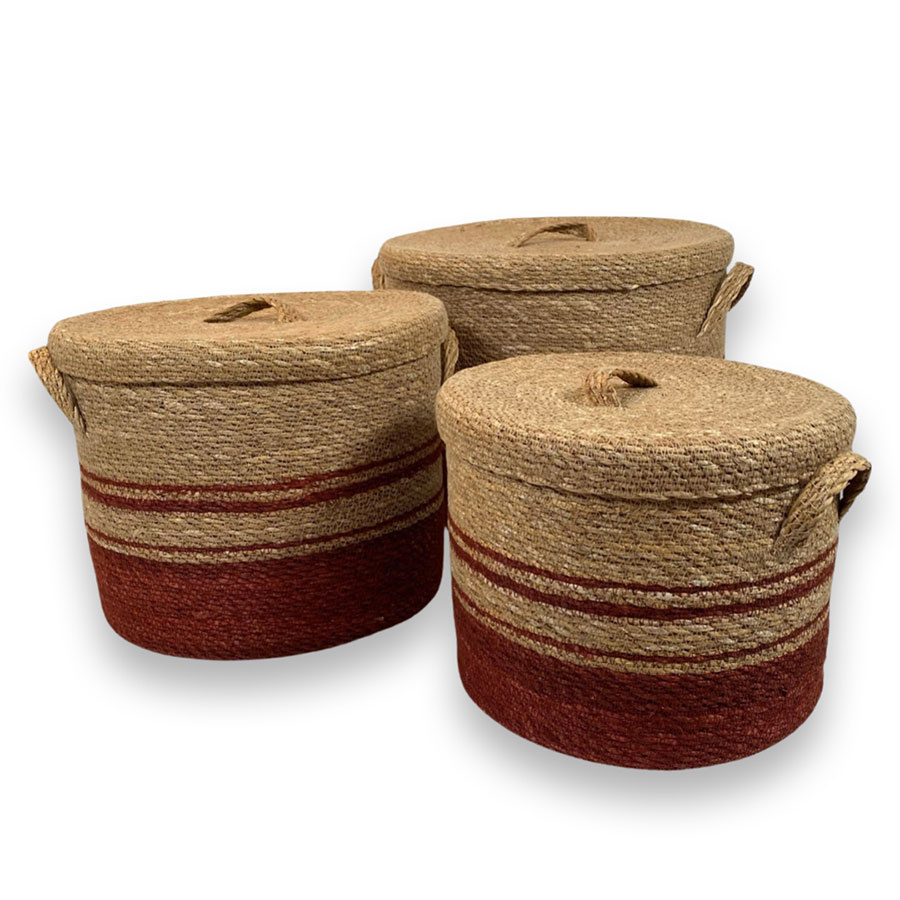 BASKET METI w.LID 3set