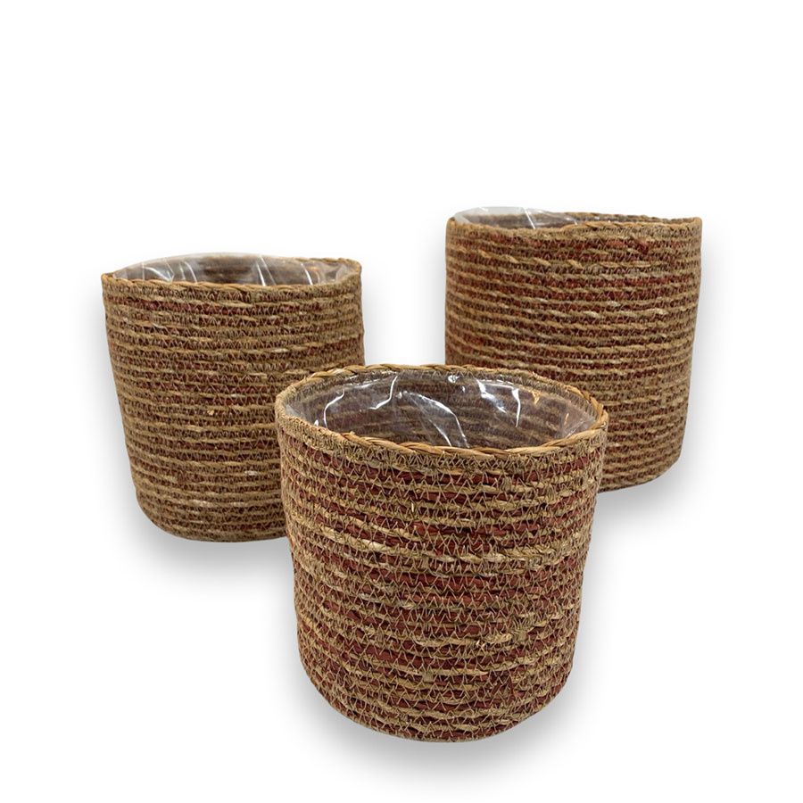 BASKET POT MEHRA RED 3set