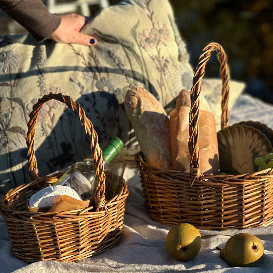 BASKET WILLOW PICNIC 4SET