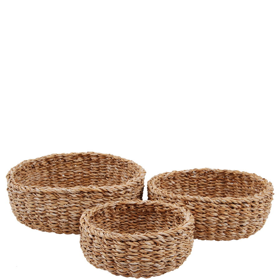 BASKET CHARI ROUND 3/SET