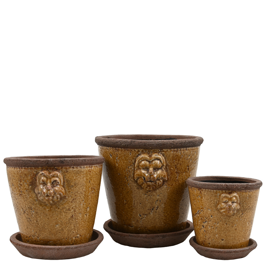 POT LION SMALL YELLOW