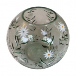 HANDPAINTED CANDLE HOLDER EDELWEISS LARGE HANDPAINTED CANDLE HOLDER EDELWEISS LARGE