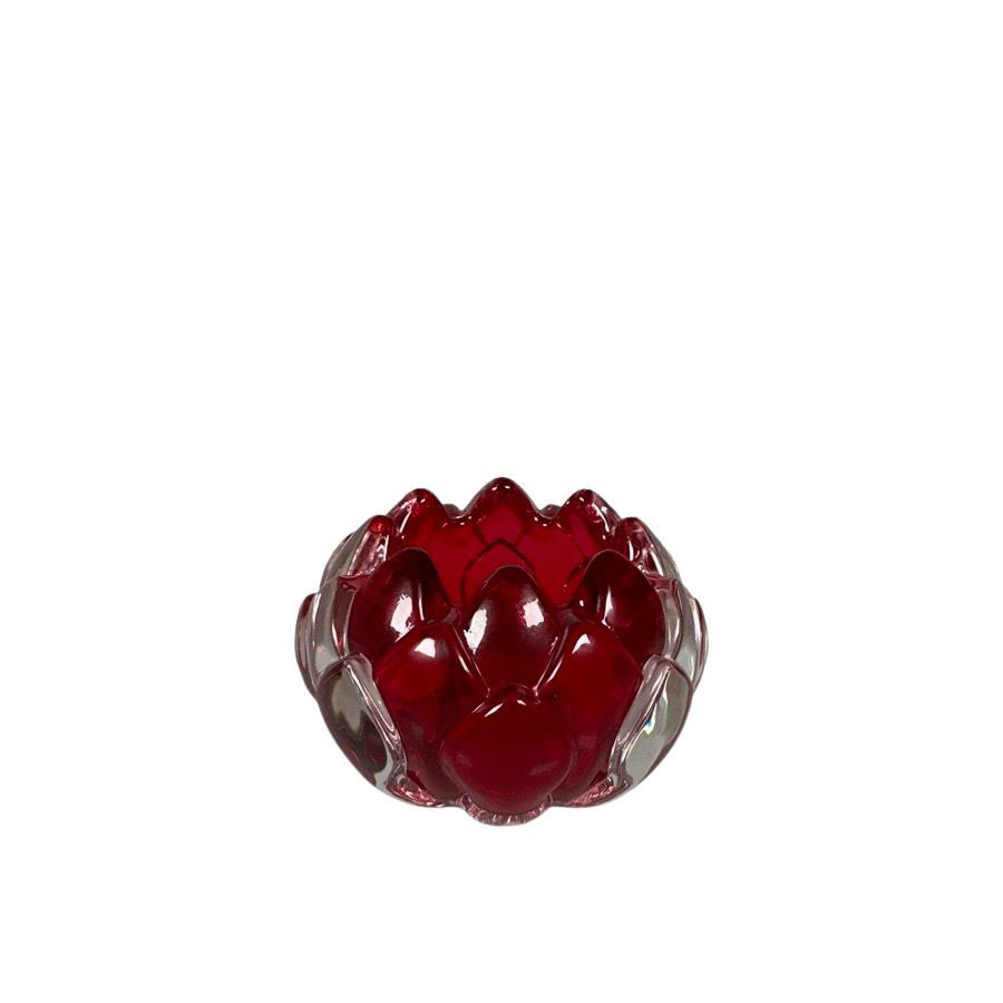 CANDLE HOLDER PROTEA RED