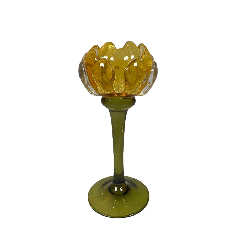 CANDLE HOLDER PROTEA SMALL LIGHT- YELLOW