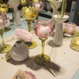 CANDLE HOLDER PROTEA LARGE LIGHT-YELLOW CANDLE HOLDER PROTEA LARGE LIGHT-YELLOW