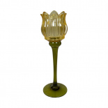 CANDLE HOLDER TULIP LARGE LIGHT-YELLOW CANDLE HOLDER TULIP LARGE LIGHT-YELLOW