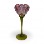CANDLE HOLDER ROSE PINK L CANDLE HOLDER ROSE PINK L