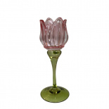 CANDLE HOLDER TULIP PINK CANDLE HOLDER TULIP PINK