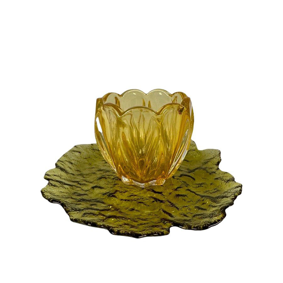 CANDLE HOLDER NYMPHAEA YELLOW