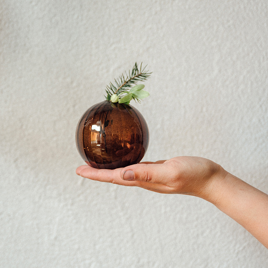 MINI VASE SYBIL DARK BROWN