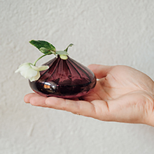 MINI VASE CORNELIE DARK PURPLE