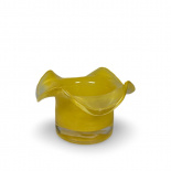 CANDLE HOLDER FLOUNCE YELLOW CANDLE HOLDER FLOUNCE YELLOW
