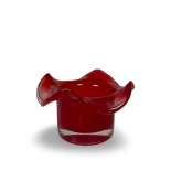 CANDLE HOLDER FLOUNCE RED CANDLE HOLDER FLOUNCE RED