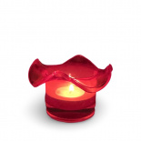 CANDLE HOLDER FLOUNCE RED CANDLE HOLDER FLOUNCE RED
