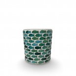 CANDLE HOLDER MOSAIK FISH BLUE M CANDLE HOLDER MOSAIK FISH BLUE M