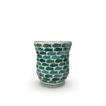 CANDLE HOLDER MOSAIK FISH BLUE BULB CANDLE HOLDER MOSAIK FISH BLUE BULB