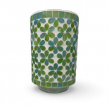 CANDLE HOLDER MOSAIK PETALS GREEN L CANDLE HOLDER MOSAIK PETALS GREEN L