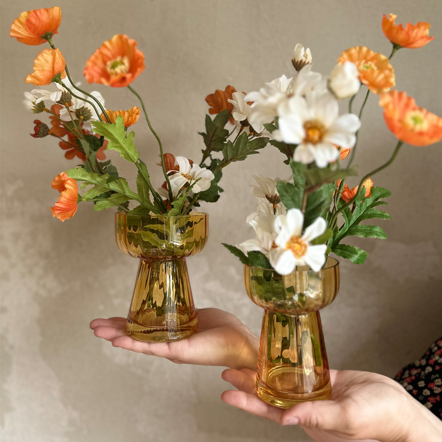 GLASS VASE AMI OCRA L