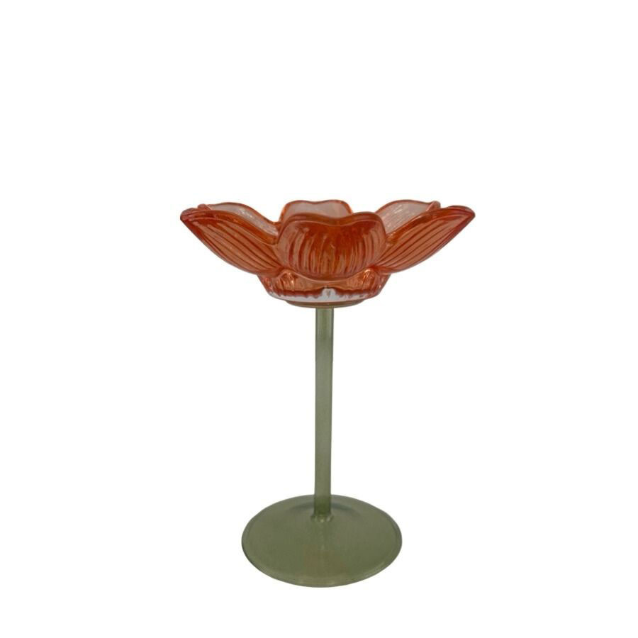 CANDLE HOLDER PETAL ORANGE S