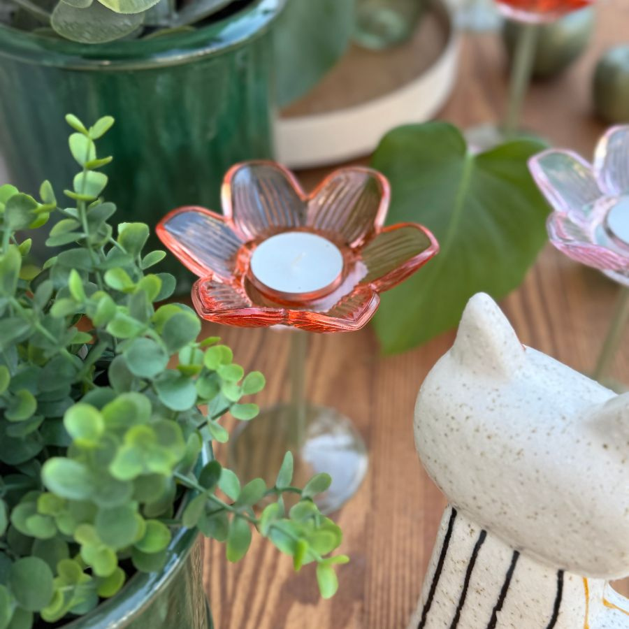 CANDLE HOLDER PETAL ORANGE S