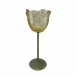 CANDLE HOLDER TULIA YELLOW L CANDLE HOLDER TULIA YELLOW L