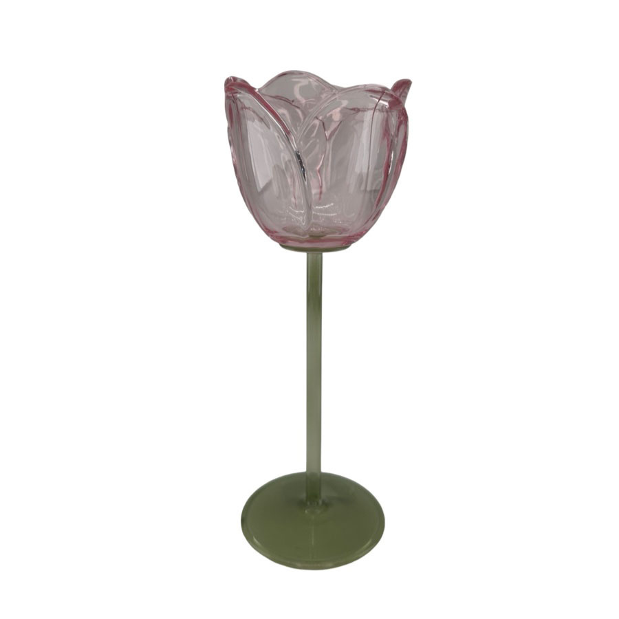 CANDLE HOLDER TULIA PINK L
