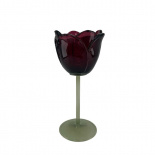 CANDLE HOLDER TULIA BURGUNDY S CANDLE HOLDER TULIA BURGUNDY S
