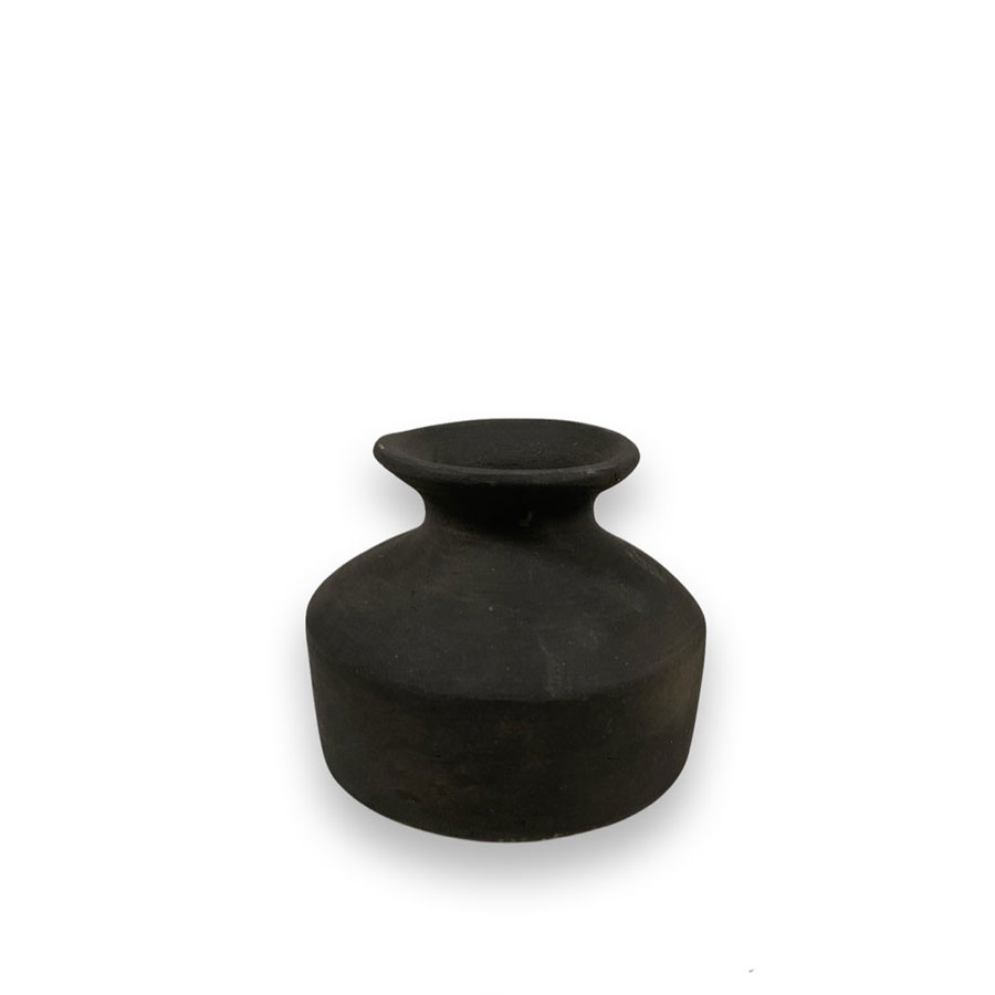 TERRACOTTA BLACK MINI VASE OPS