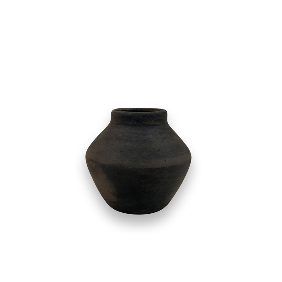 TERRACOTTA BLACK MINI VASE PALES