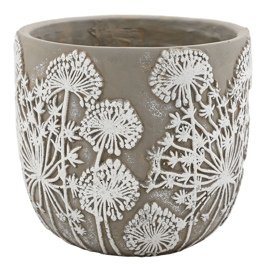 POT BELISSA GREY/WHITE MEDIUM