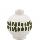 CANDLE HOLDER KLANG SMALL GREEN/WHITE