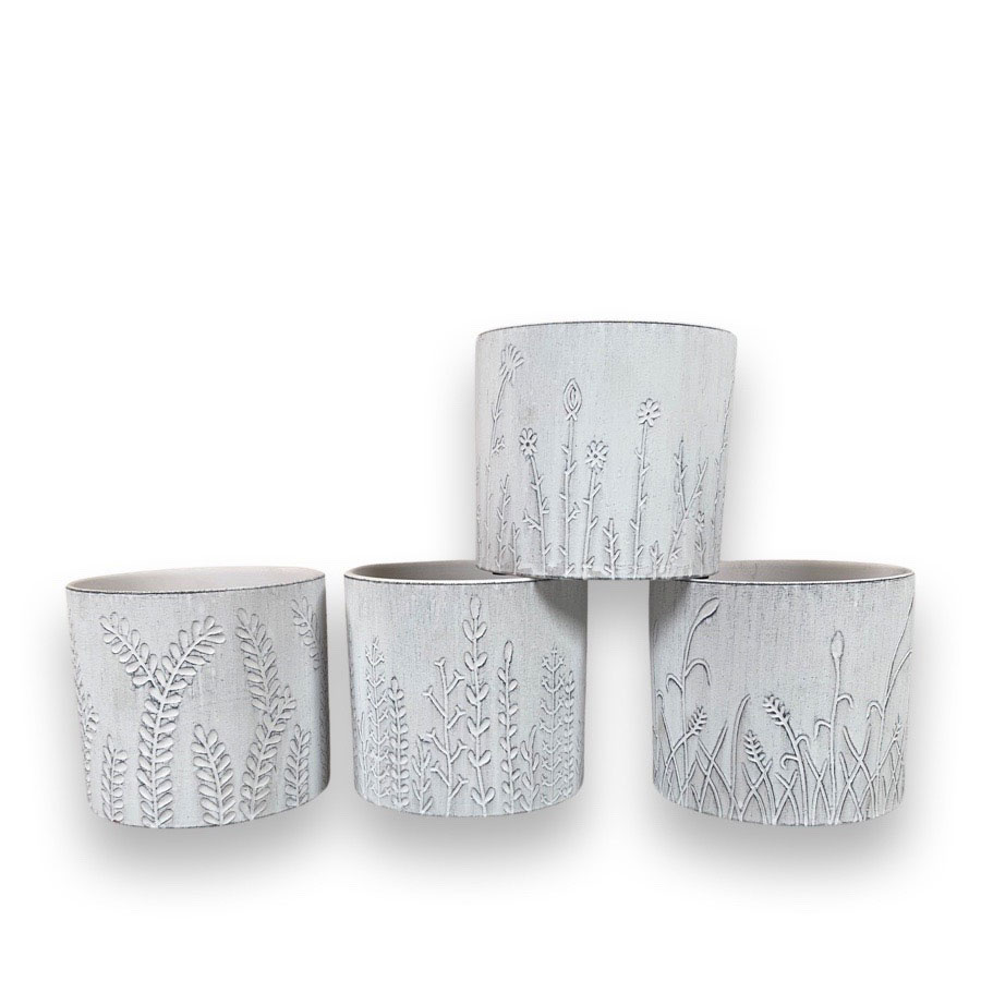 POT NATURE WHITE 4 ASS