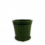 POT TERRA STRIPE GLAZE GREEN MINI POT TERRA STRIPE GLAZE GREEN MINI