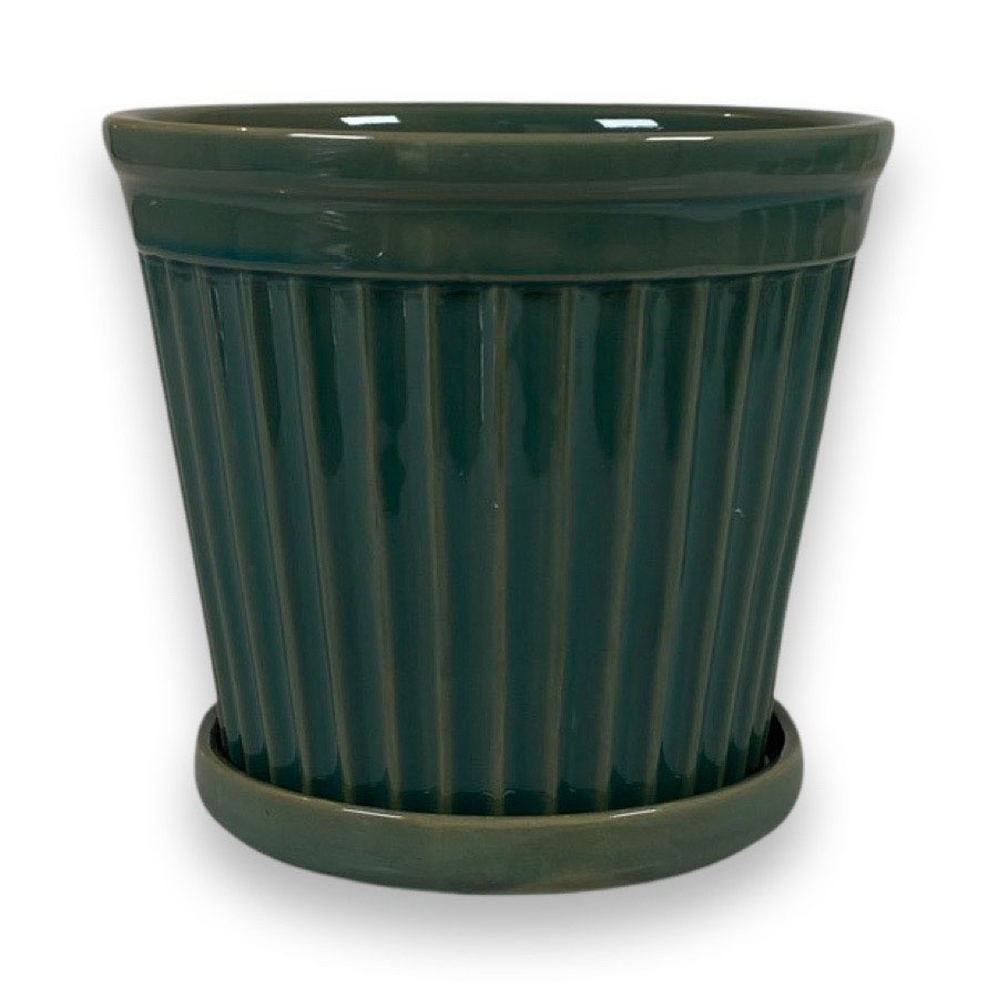 POT TERRA STRIPE GLAZE SLATE XLARGE