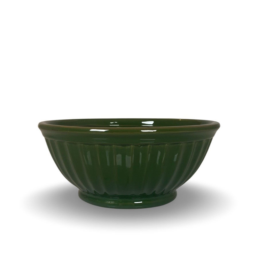 BOWL TERRA STRIPE GLAZE GREEN MEDIUM