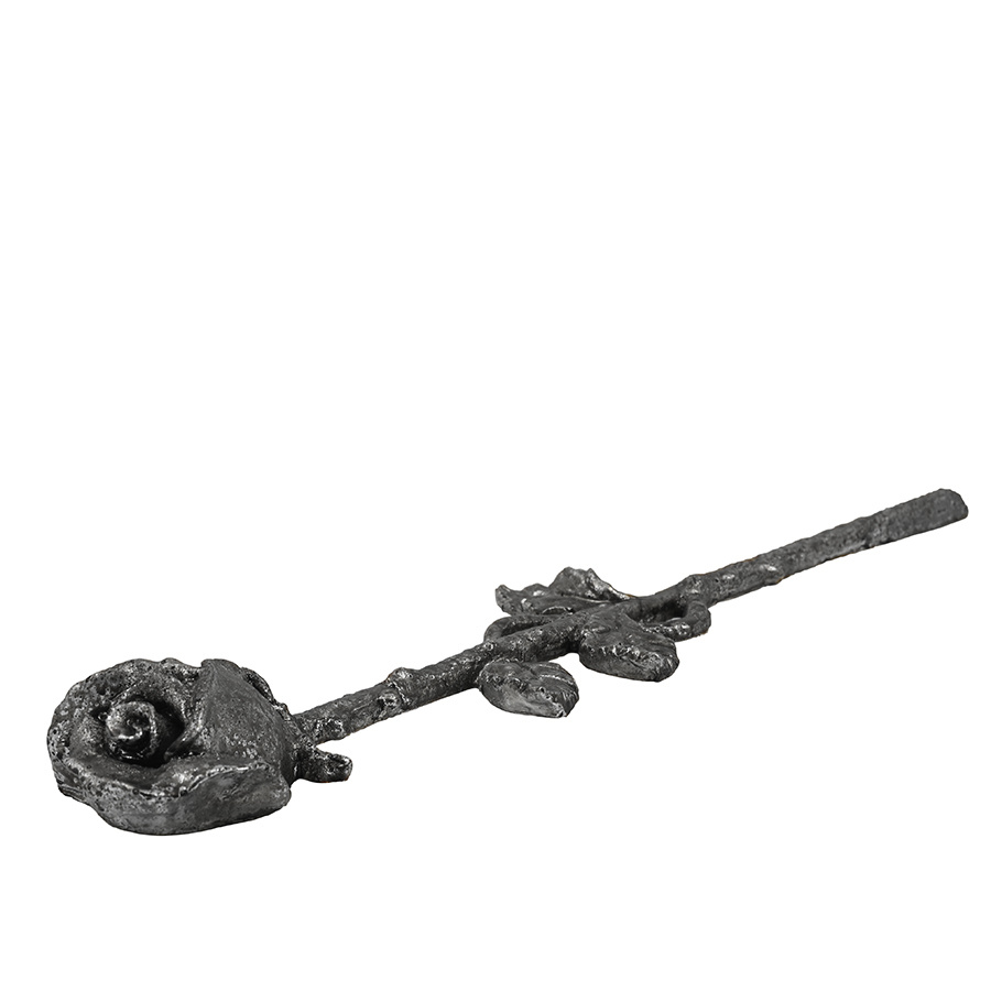 DECORATION ROSE SILVER LARGE