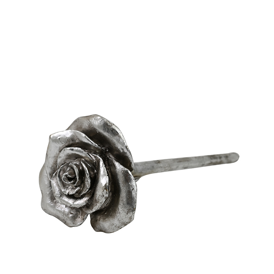 FLOWER ROSE SILVER LARGE