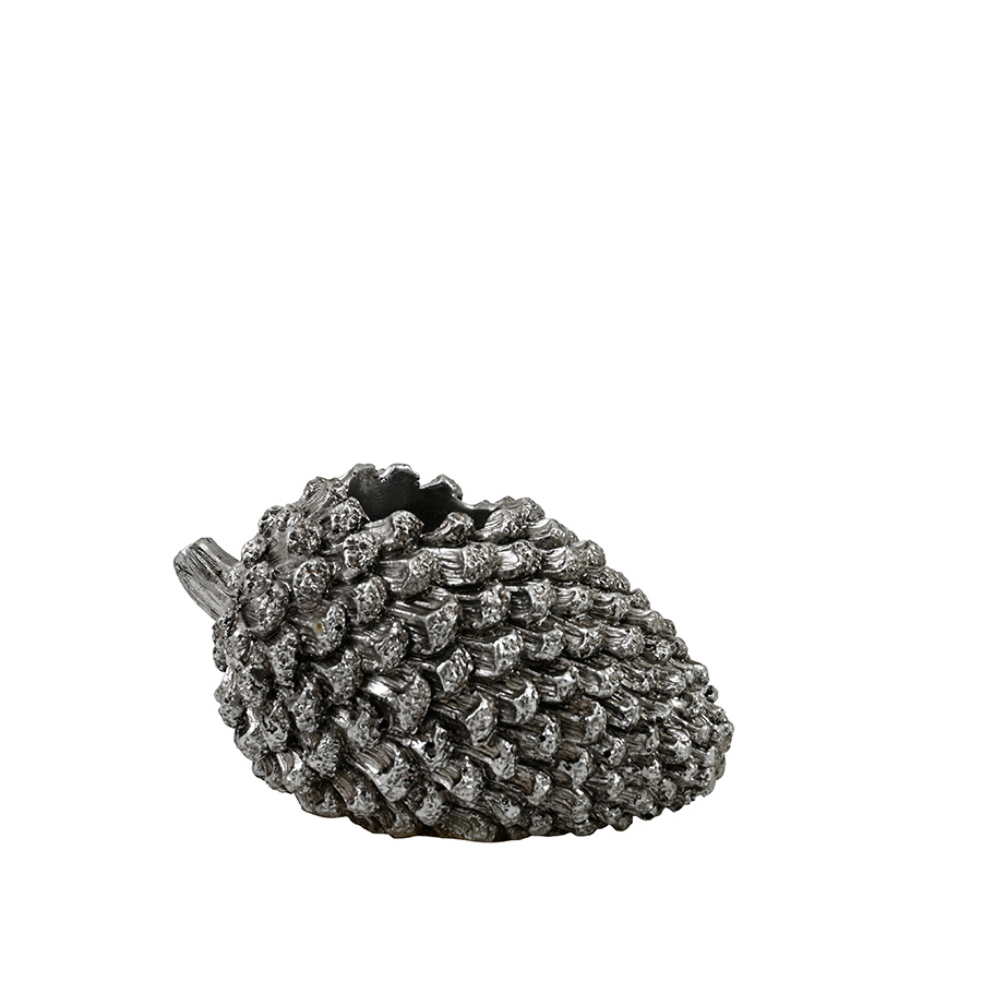 CANDLE HOLDER CONE SILVER SMALL