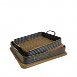 WOOD AND METAL TRAYS TRACY 2ASS