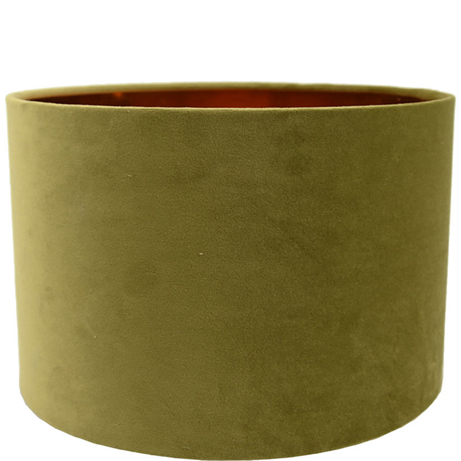 LAMP SHADE E14/E27 ADELLE VELVET OLIVE GREEN