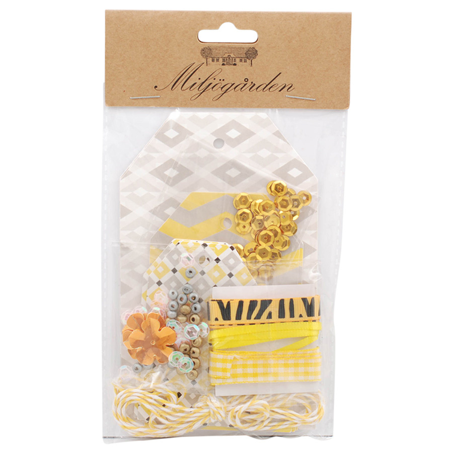 CARD DO IT YOURSELF GREY/YELLOW