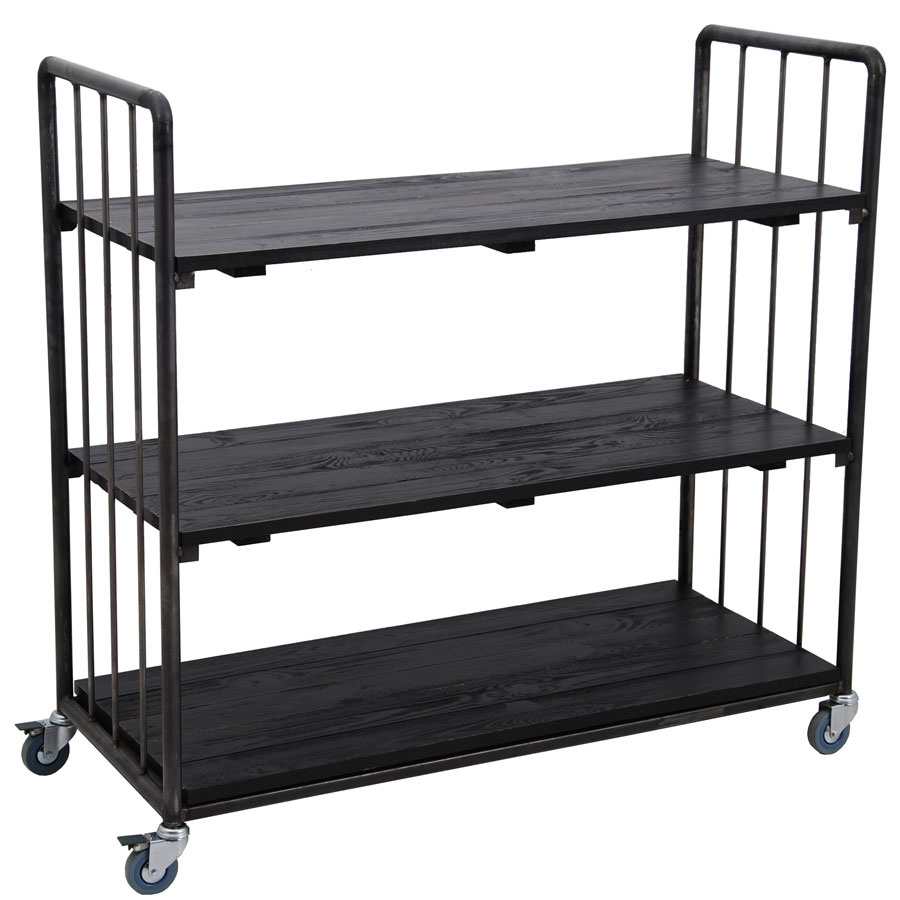 SHELF UFFE LOW WIDE BLACK