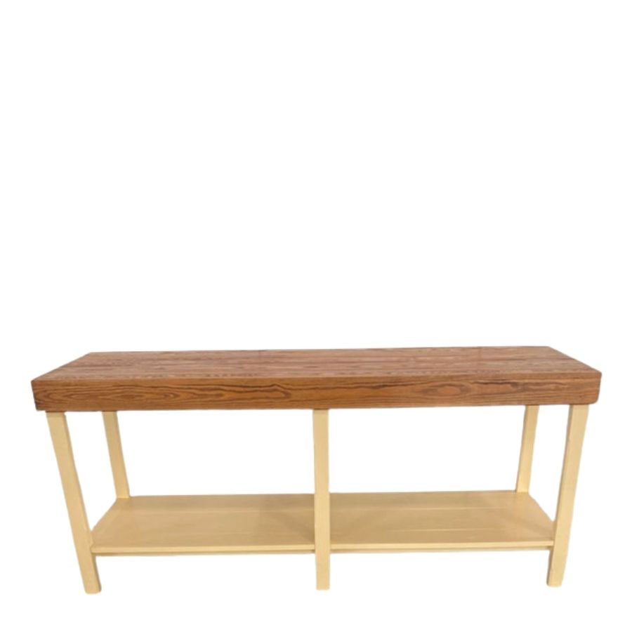 DECOR TABLE LIN VALNÖT/LJUSGUL